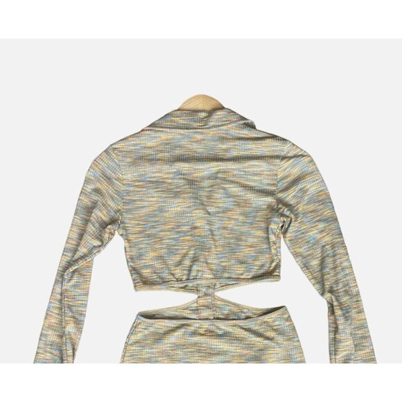 Mable Mini Dress Size S Keira Y2K Cut Out Ribbed Bodycon Long Sleeve Rave - Picture 9 of 12